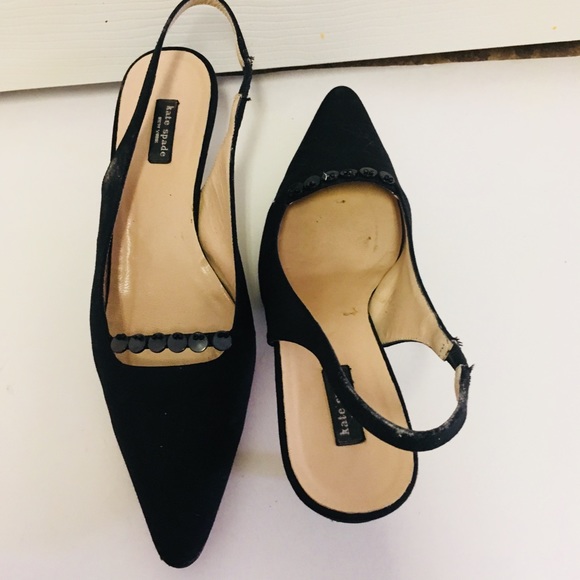 kate spade Shoes - Kate Spade Sling Back Heels 7 1/2 M leather soles